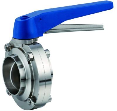 China Food Sanitary Stainless Butterfly Valve With Flange End for sale