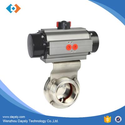 China Food Hygienic Pneumatic Butterfly Valve For Dairy for sale