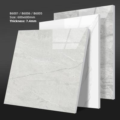 China 600x600 Modern Glossy Foshan Gray Glazed Marble Price Porcelain Polished Flooring Tiles 60x60cm Ceramic Ceramic Tiles for sale