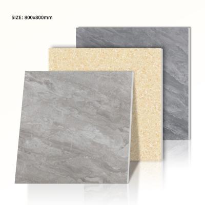 China Modern Porcelain Tile 80x80 Gray Marble Glazed Ceramic Matte Non Slip Floor Tiles For Bathroom for sale