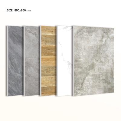 China Modern High Quantity Gray Porcelain Floor Square Tiles Interior Glazed Marble Wall Tiles For Bathroom 800x800 for sale