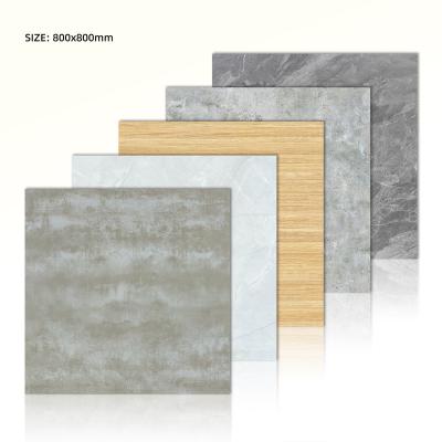 China 800x800 Modern Texture 800x800 Ceramic Wood Porcelain Tile Matte Non Slip Floor Tiles For Bathroom for sale