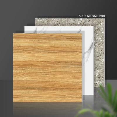 China Texture Floor Tile 600x600 Grain Tile Modern Marble Gray Floor Tiles For Living Wood Room for sale