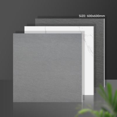 China Foshan 60x60cm Antique Modern Cement 600x600 Gray Matte Factory Price Floor Tile Anti-slip Project Tile for sale