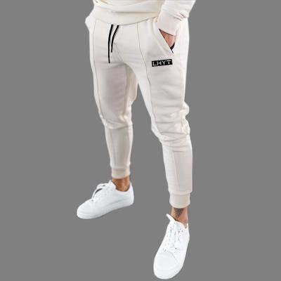 China Logo Mens Customized Breathable Brown Organic Cotton Pants Embroidered Sport Tracksuit Gym Fitness Hombre Sweatpants Pants Mens Joggers for sale