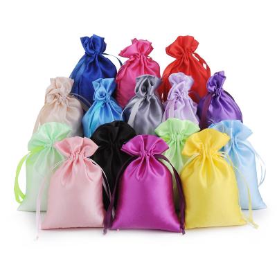 China Recyclable Custom Satin Hair Extension Wigs Bag Hair Bags With Logo for sale