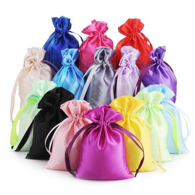 China Custom Logo Satin Bags Silk Hair Extension Bags Recyclable for sale