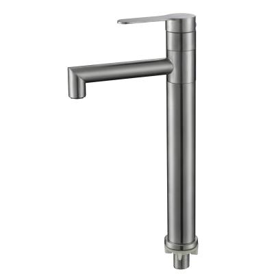 China OTHER SUS304 Stainless Steel Modern Wash Basin Above Counter Basin Single Cold Basin Faucet Single Handle Faucet for sale