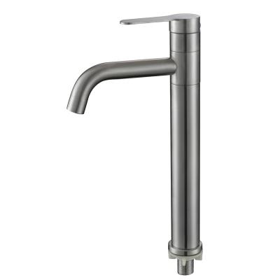 China OTHER High Quality and Inexpensive Stainless Steel Wash Basin Over Counter Basin Faucet 360 Rotating Single Cold Basin Faucet for sale