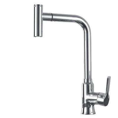 China Pull Out Spray Kitchen Faucet Professional Supplier Single Handle Brass Pull Out Chrome Faucet For Kitchen Sink Faucets for sale