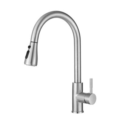 China Pull Out Spray Factory Direct Wholesale Sales High Quality And Inexpensive 304 Stainless Steel Pull Down Kitchen Mixer Tap for sale