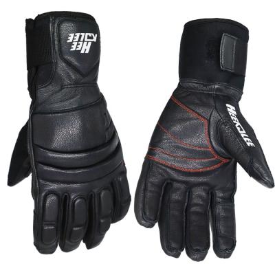 China Popular Warm Comfortable / Thermal Leather Pigskin Skiing Snowboard Cycling Gloves EVA Joints Cheap Price for sale