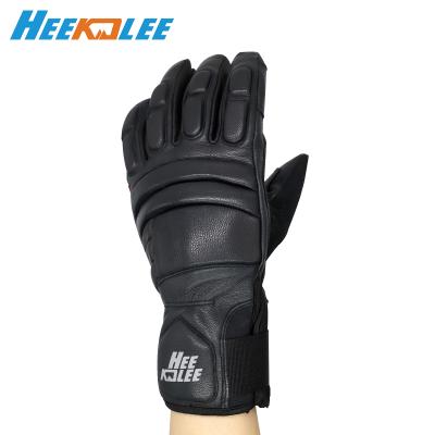 China High Quality Men Goatskin Ski Gloves With EVA Outdoor Warm Color Cycling Winter Customized Logo Accept Fall Material for sale