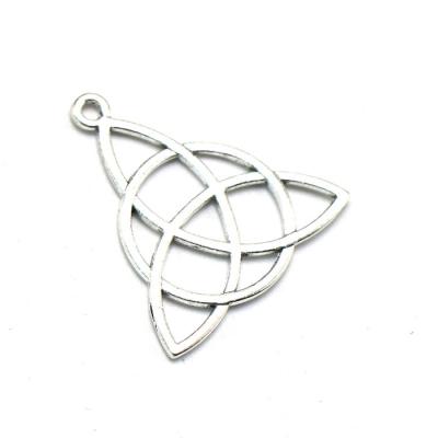 China ALLOY Wholesale Tibetan Beads Jewelry Findings Accessories Metal Alloy Triquetra Charms Beads For Jewelry Making for sale