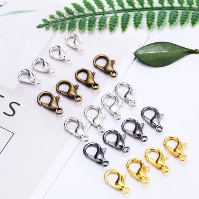 China Jewelry Accessories Wholesale Jewelry Accessories Zinc Alloy Clasps For Jewelry Making 10-16mm Silver Gold Lobster Clasps for sale