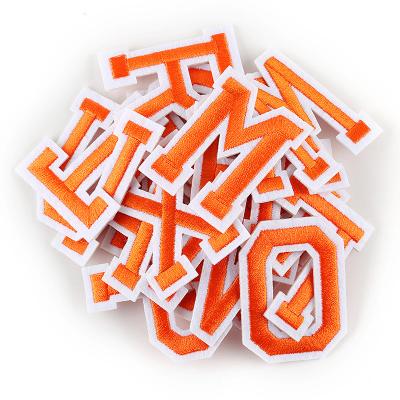 China White Retro Letter Patch Patches Iron On / Sew On Retro Alphabet Embroidery Apparel for sale