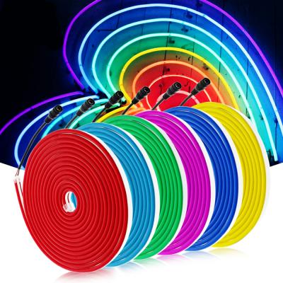 China LANDSCAPE LED Strip 12V Neon Light Waterproof SMD 2835 DIY LED Lamp Flexible Neon Ribbon For Party Home Decor LED Pink Green Blue Red Strip for sale