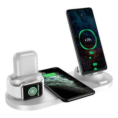 China 1 year 2022 fast wireless charger10W fast charging protection for watch 6 in 1 dock charging station for sale