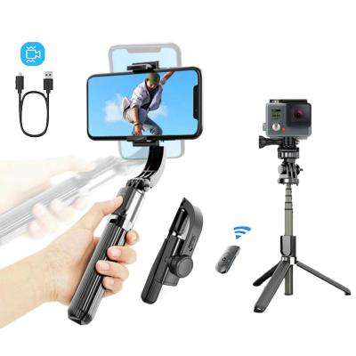 China Auto Gimbal Stabilizer l08 Face Tracking Dslr Vlog Selfie Stick Tripod Youtube Video Equipment 3 Axis Handheld Gimbal Stabilizer For Phone Camera for sale