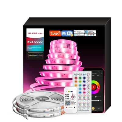 China LANDSCAPE Decorating Light Sound Control Smart LED Strip Lights Set Flexible Waterproof Wifi Kitchen Advertising 5M 10m 5050 RGB Series for sale