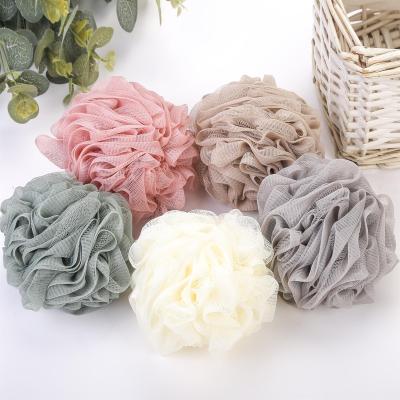 China EXFOLIATE Adult Body Scrubber Exfoliating Eco-Friendly Colorful Mesh Pouf Bath Sponge Washing Shower Breath Body Brush Cleaning for sale