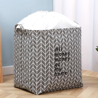 China Large Home Laundry Hoops Polyester Laundry Basket For Toys Clothes Organizer Waterproof Storage Basket Bins for sale