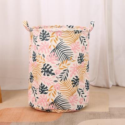 China Large Folding Waterproof Clothes Laundry Hamper Canvas Cloth Storage Basket Toy Organizer /Dirty For College Dorms for sale