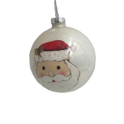 China Christmast Ornament 2021 Hot Selling Ball Holiday Decoration Glass Painted Glass Ball Christmas Tree For Home for sale