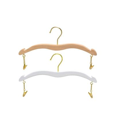 China Good quality occasional wholesale white wood color plastic bra underwear bikini panty clip hanger on display sale for sale