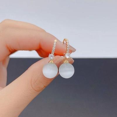 China Fashion Trendy Wholesale Women's Luxury Trendy New Studs For Diamond Opal Earrings 2022 for sale