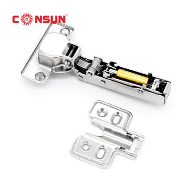 China CONSUN Contemporary Furniture Fittings Clip On Soft Narrow Hydraulic Cabinet Furniture Hidden Door Hinge for sale