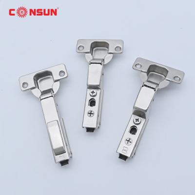 China Modern Furniture Hardware Backing Plate Concealed Lining Plate Hydraulic Cabinet Clip On Soft Close 3D Hinge for sale