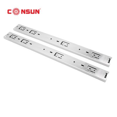 China Office Furniture Factory Furniture Hardware 3 Fold Drawer Slides, Popular Furniture Hardware Telescopic Slide Channel for sale