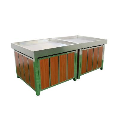 China Double sided high quality cheap price supermarket equipment fruit and vegetable display stand store racks for sale