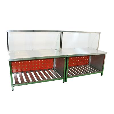 China Single Sided High Quality Cooked Food Shelves Pasta Grocery Commercial Glass Display Case For Sale for sale