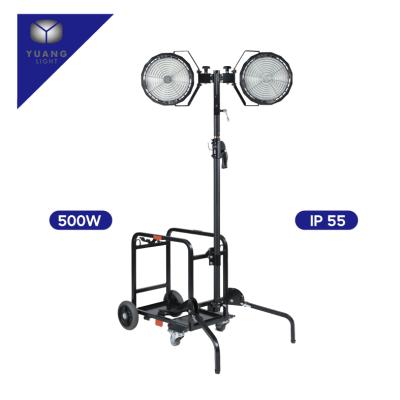 China 500 W LANDSCAPE LED Twin Lamp For Construction Lighting Tower Trolley for sale