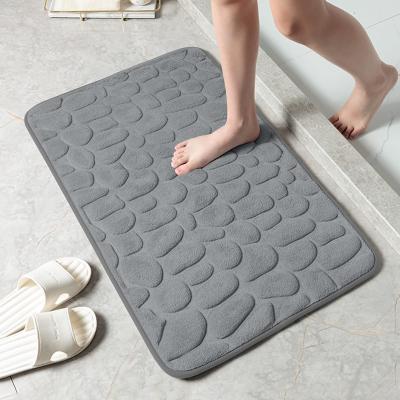 China Washable New Design Good Quality 35D 1.2cm memory foam soft absorbent bathroom bath mat for sale