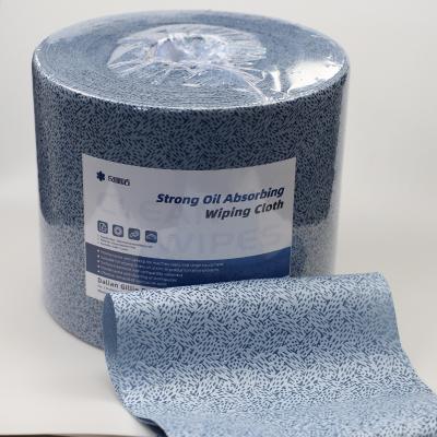 China Stocked Lint Free Industrial Polypropylene Rag Oil Absorbing Clean Heavy Duty Nonwoven Pp Clean Wipes for sale