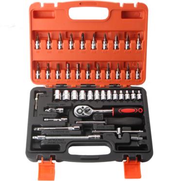 China SOLUDE Car Repair Set 46 Pieces Set Chrome Vanadium Steel Socket Combination Tool Car Repair and Maintenance Tool Kit for sale