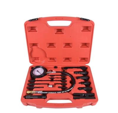 China SOLUDE Automotive Diesel Compressibility Test Customized Professional 16PCS Diesel Engine Cylinder Compression Tester Tool Kit Set With Case for sale