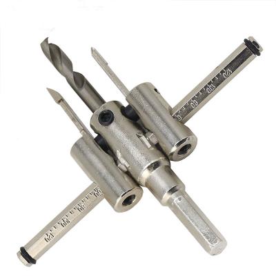 China Opening Hole Chain Wood Drilling Aircraft Type Adjustable Hole Cutter Woodworking Drill Core Drill Bit Plastic Hole Opening 30-120/200mm for sale