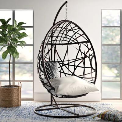 China 2023 Modern Outdoor Furniture Hot Sale Modern Design Guangdong Factory Directly Sells Metal Frame Outdoor Rattan Hanging Basket for sale