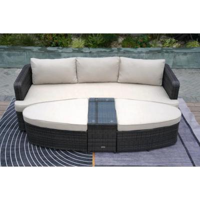 China Modern 2023 New Outdoor Furniture Garden Style Factory Directly Powered Disassemblable Outdoor Daybed for sale