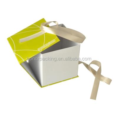 China Factory Price Best Quality Handmade Paper Boxes Yiwu Foldable Paper Box With Silk Ribbon For Sale for sale