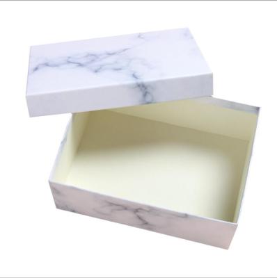 China Unique Recyclable New Design Cardboard Marble Texture Paper Box for sale