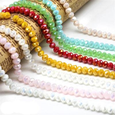 China Jewelry Making DIY Beads Wholesale 4/6/8/10mm Natural Crystal Coating Ab Opal Shimme Faceted Fire Polished Glass Beads For Necklace Bracelet for sale