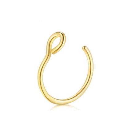 China Curved Nose Ring Fake Lip Septum Nose Ring Set Fake Piercing Jewelry Stainless Steel Clip Ring Anti Fake Allergy Stainless Steel for sale