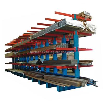 China HEDA Corrosion Protection Galvanizing Cantilever Storage Rack Warehouse Cantilever Racking For Rebar Storage for sale