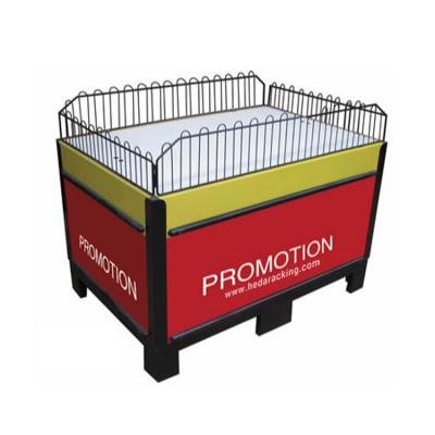 China Anti Corrosion Convenient Supermarket Equipment Supermarket Promotional Table For Bar Network for sale