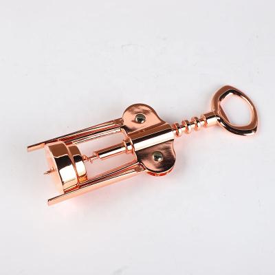 China Multifunctional Rose Gold Wine Opener 175G Beer Wine Bottle Opener Viable Zinc Alloy Household Bottle Opener Corkscrew for sale